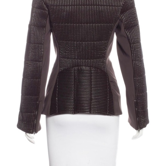 Vegan leather neoprene-paneled Jacket - Picture 3 of 3